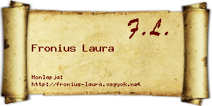 Fronius Laura névjegykártya